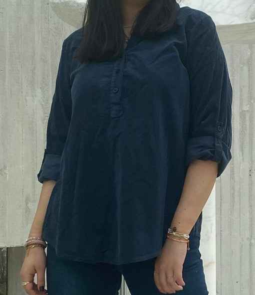 Skjortebluse Cord Marine