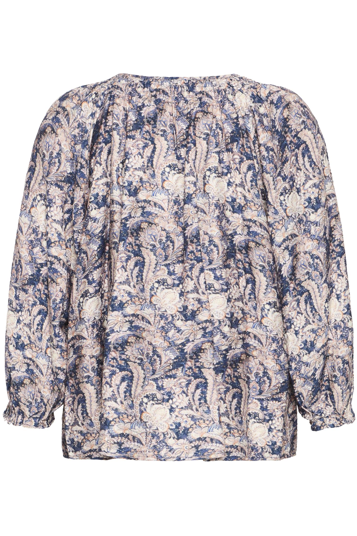 Pzpernille Blouse Dark Blue Paisley Printed