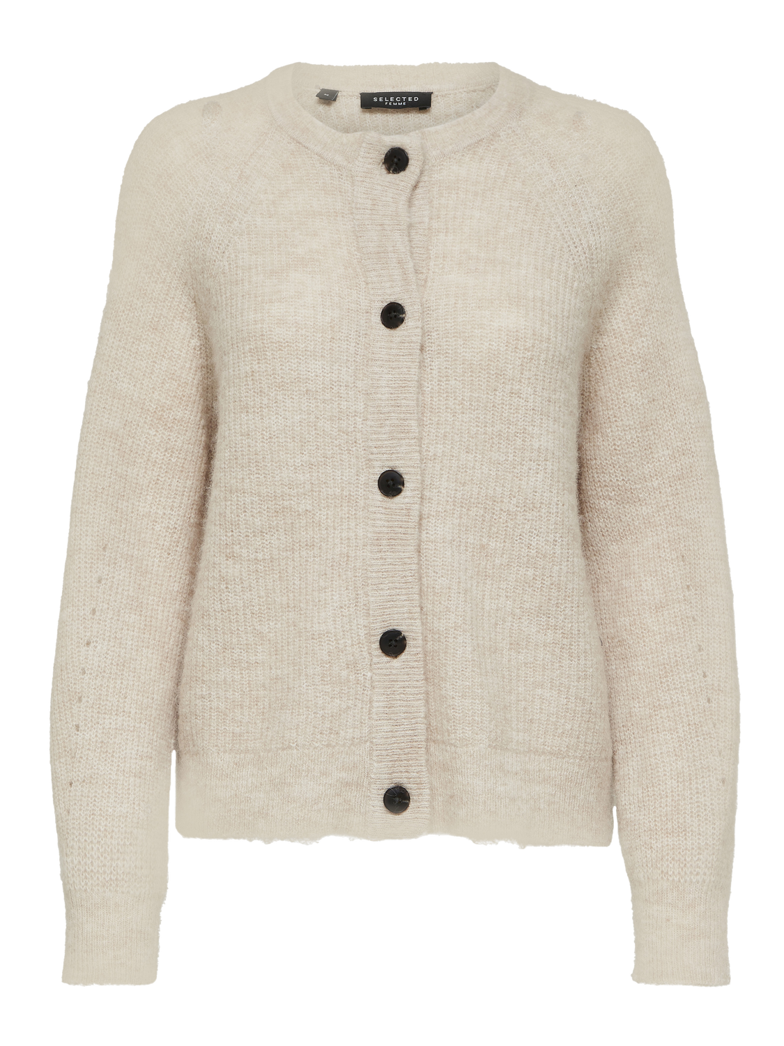 Slflulu Ls Knit Short Cardigan Noos Lysegrå