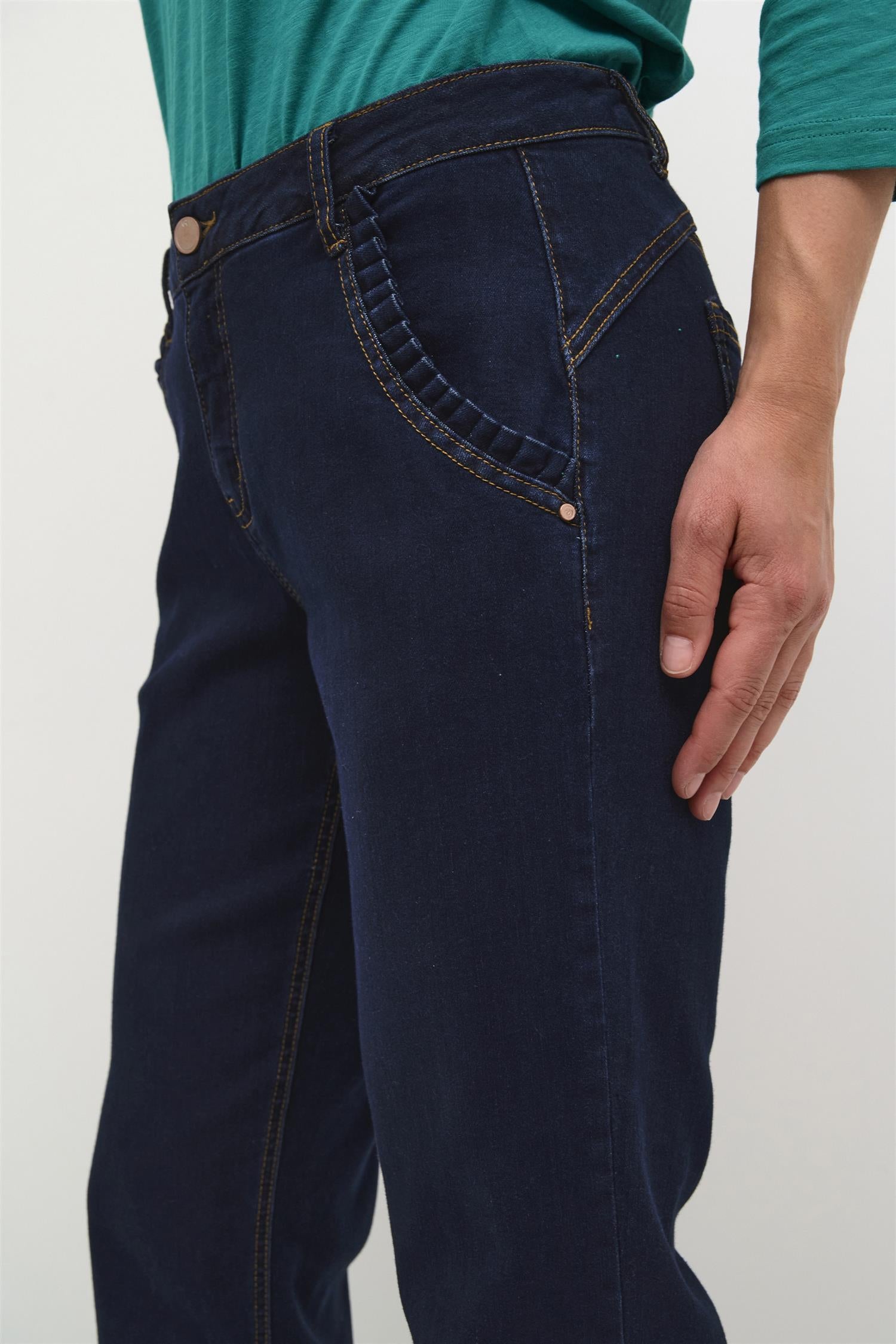 Crraja 7/8 Jeans - Baiily Fit Rinse Dark Blue Denim