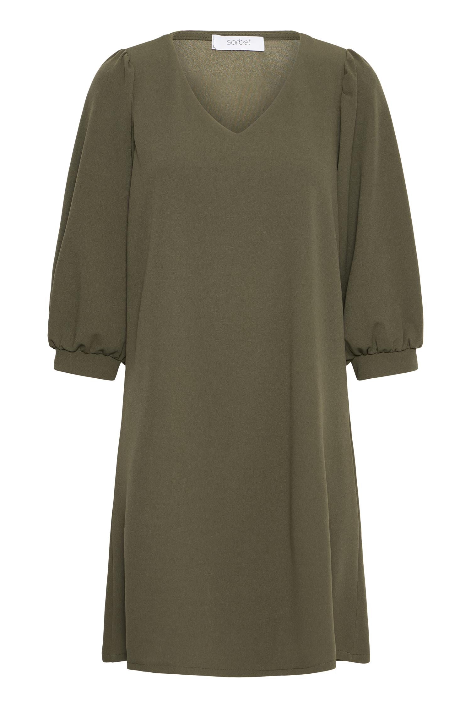 Sbgazel Dress Dusty Olive
