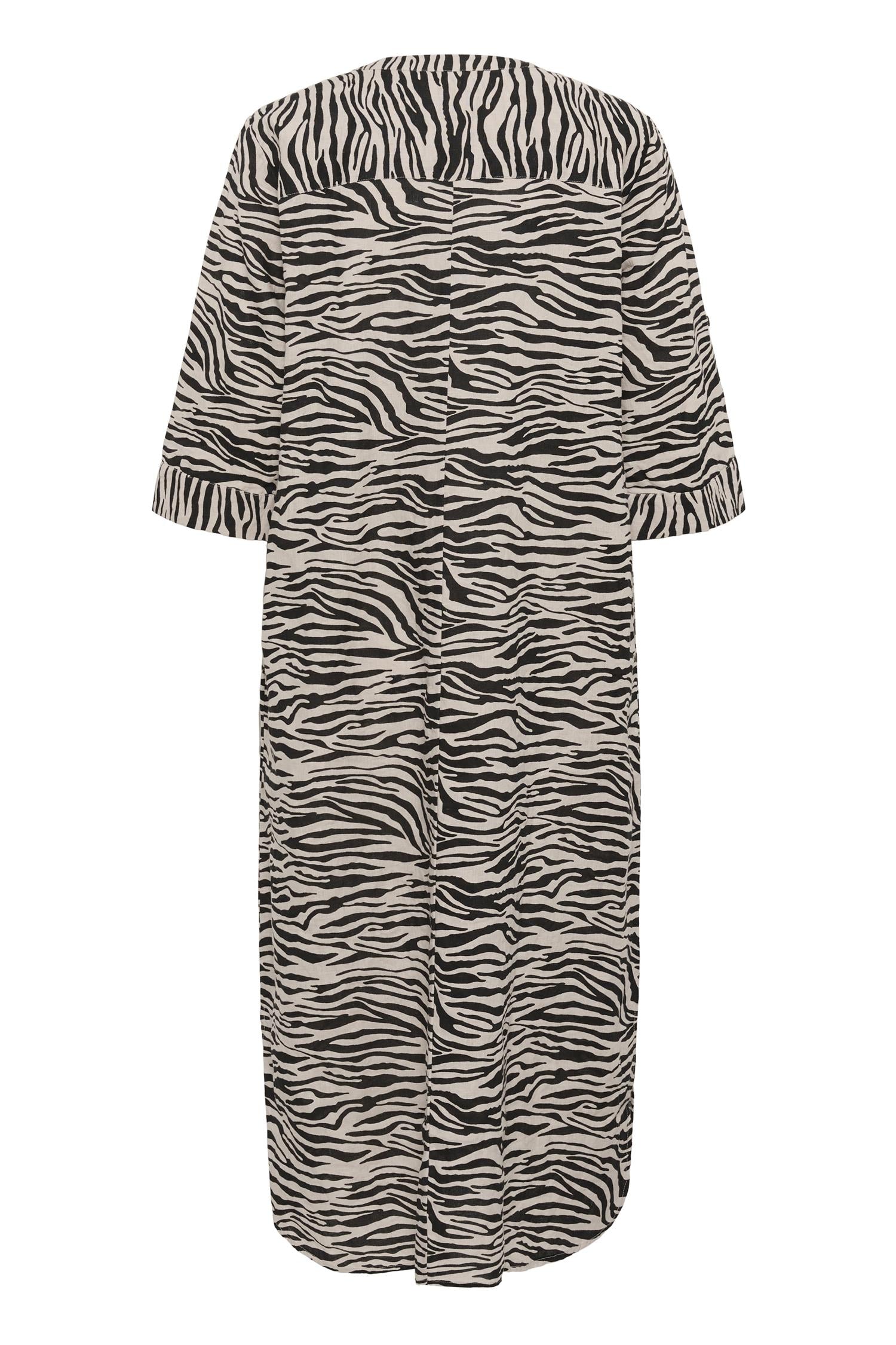 CRBellis Caftan Dress Monochrome Animal