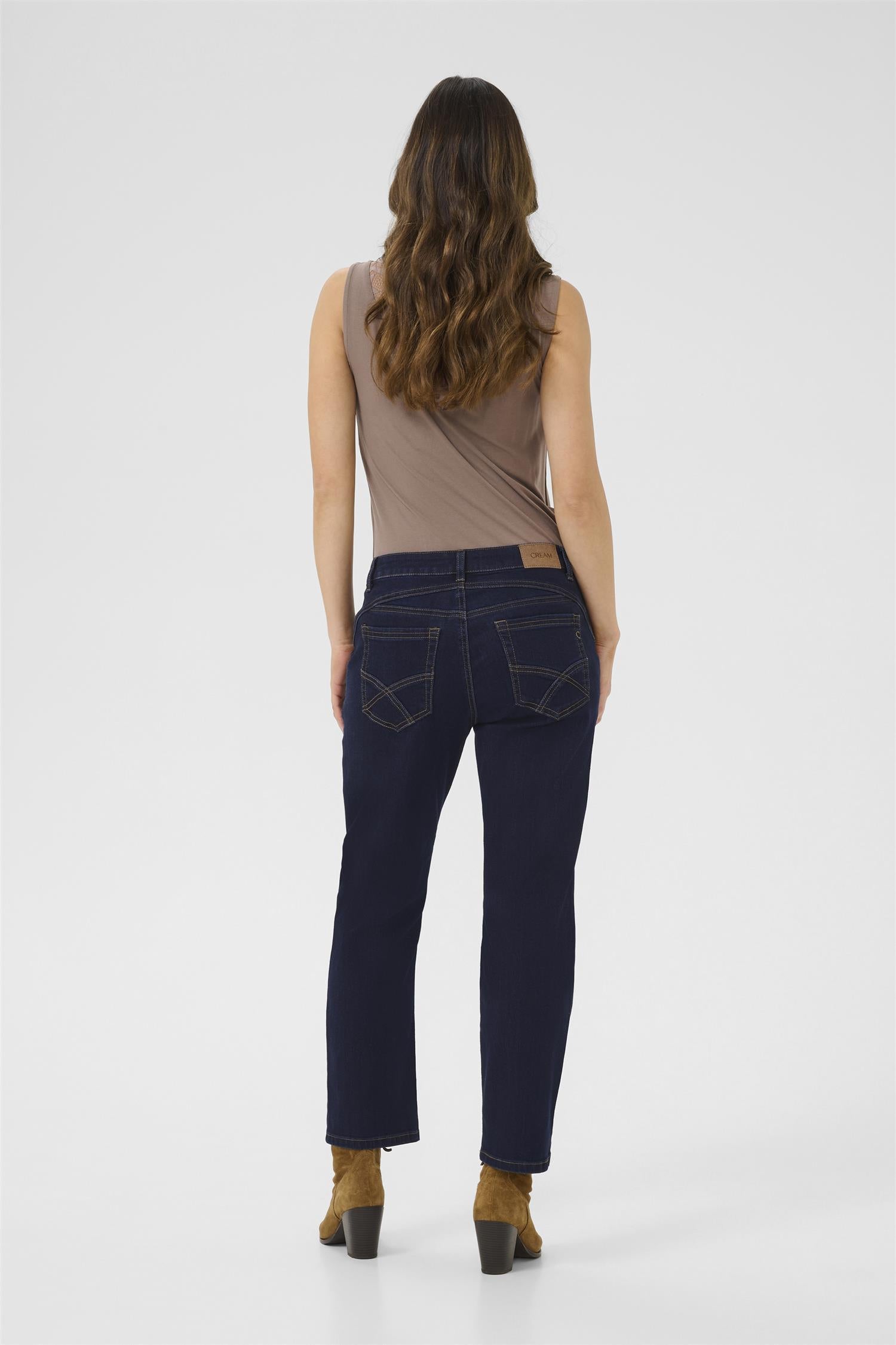 Crraja 7/8 Jeans - Baiily Fit Rinse Dark Blue Denim