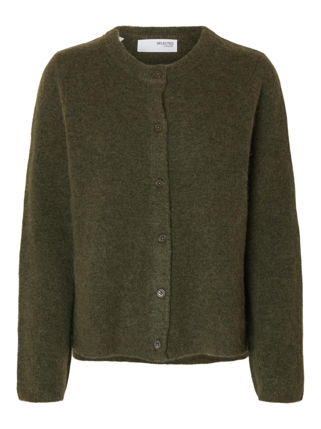 Slflulu New Ls Knit Cardigan Noos Mellomgrønn