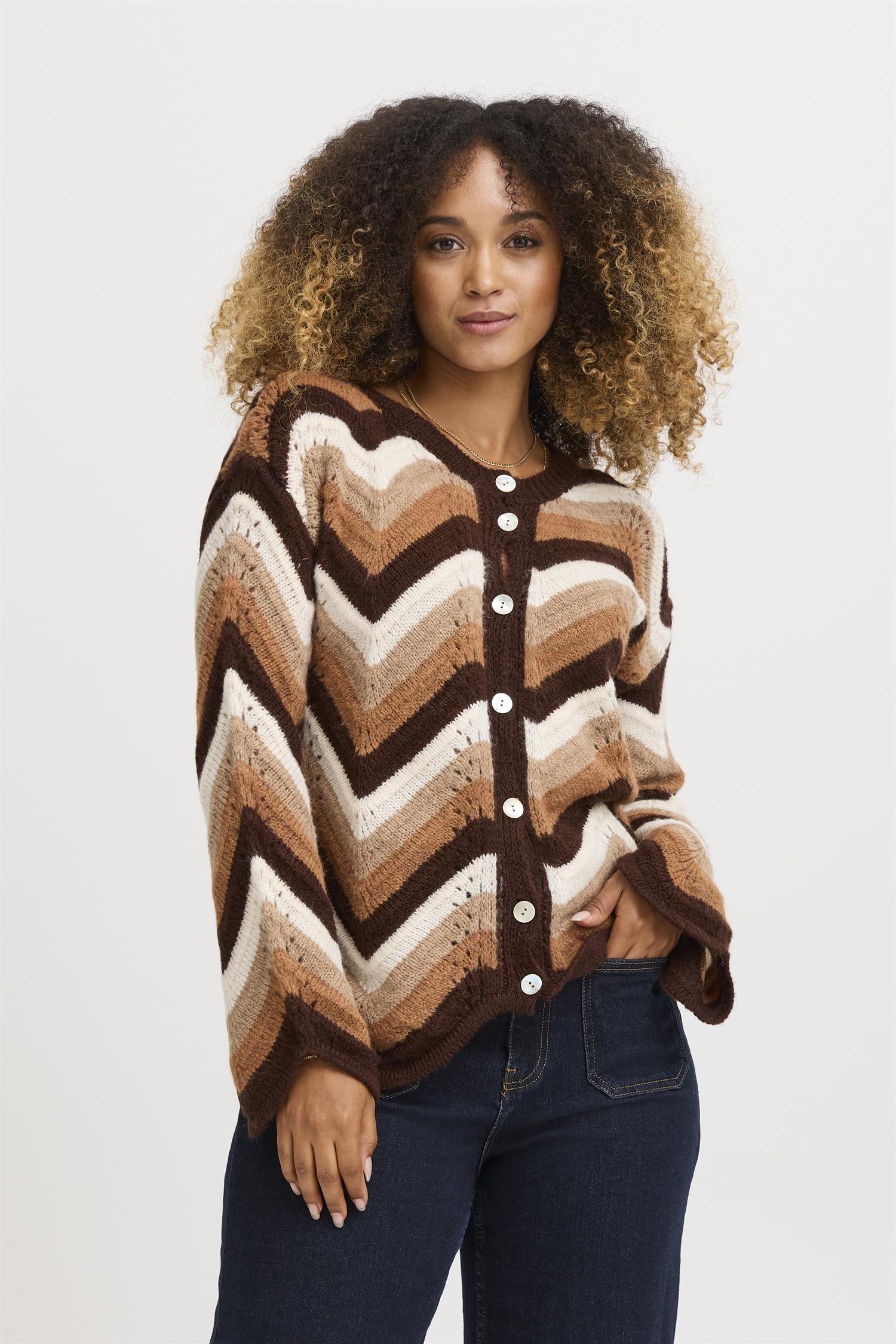 Sbbidiga Knit Cardigan Chocolate Brown