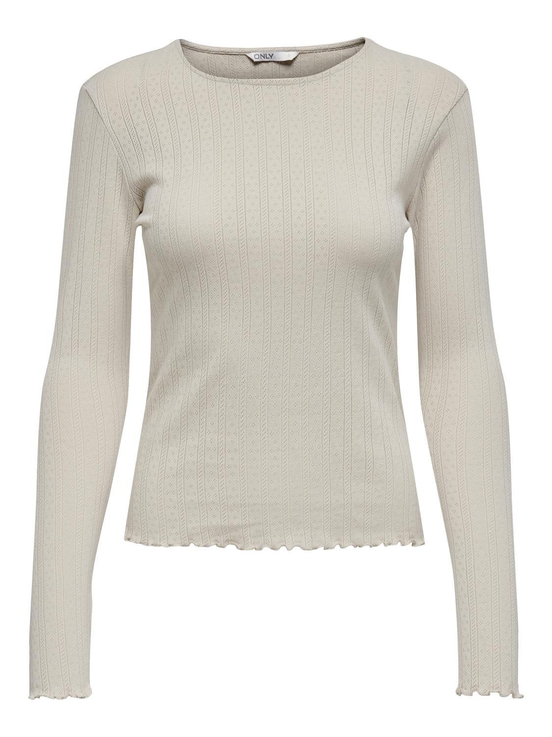 Onlcarlotta L/s Top Noos Jrs Lysegrå