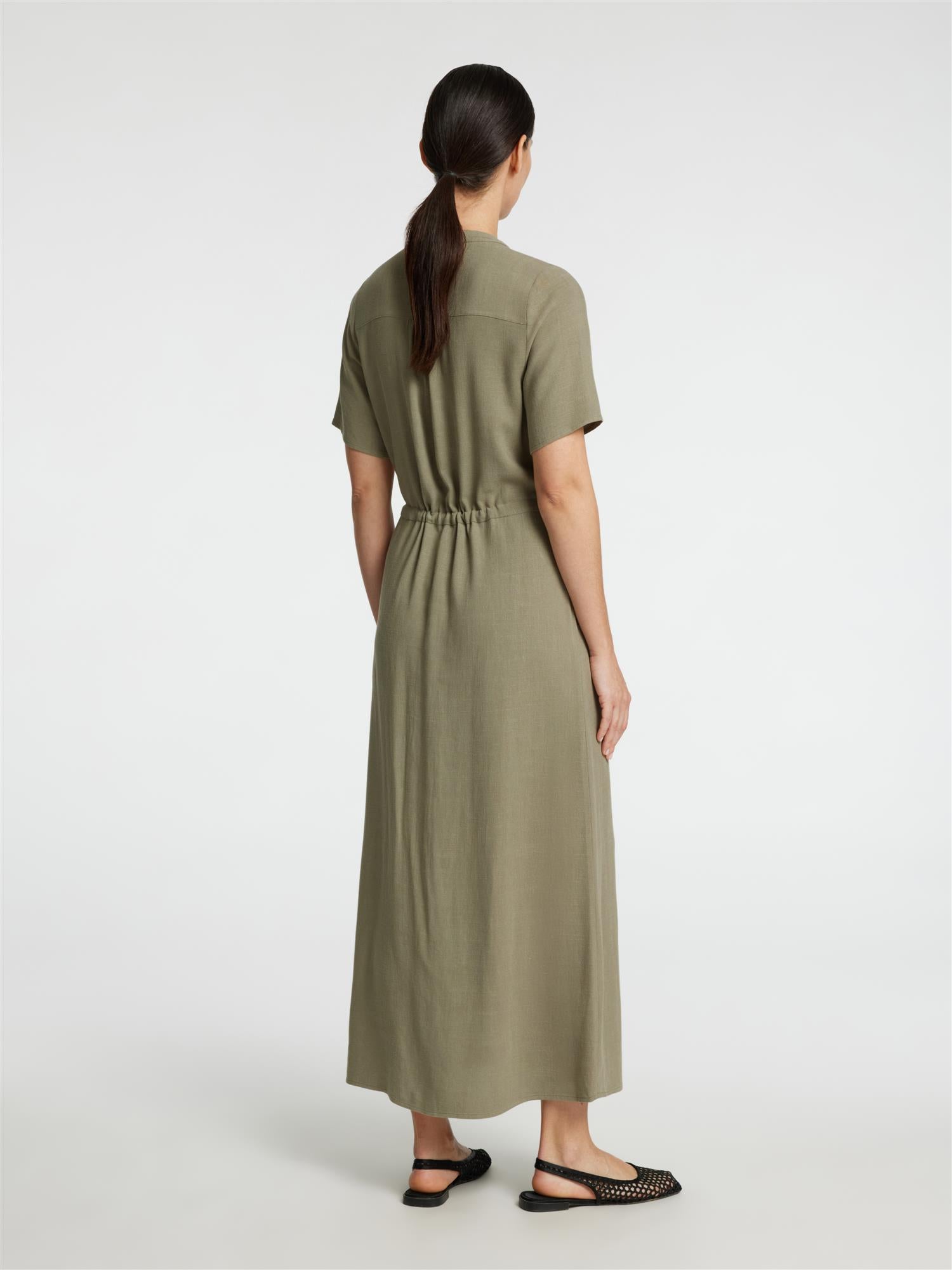 SLFVIVA-DAMINA SS ANKLE SUN DRESS NOOS Grønn