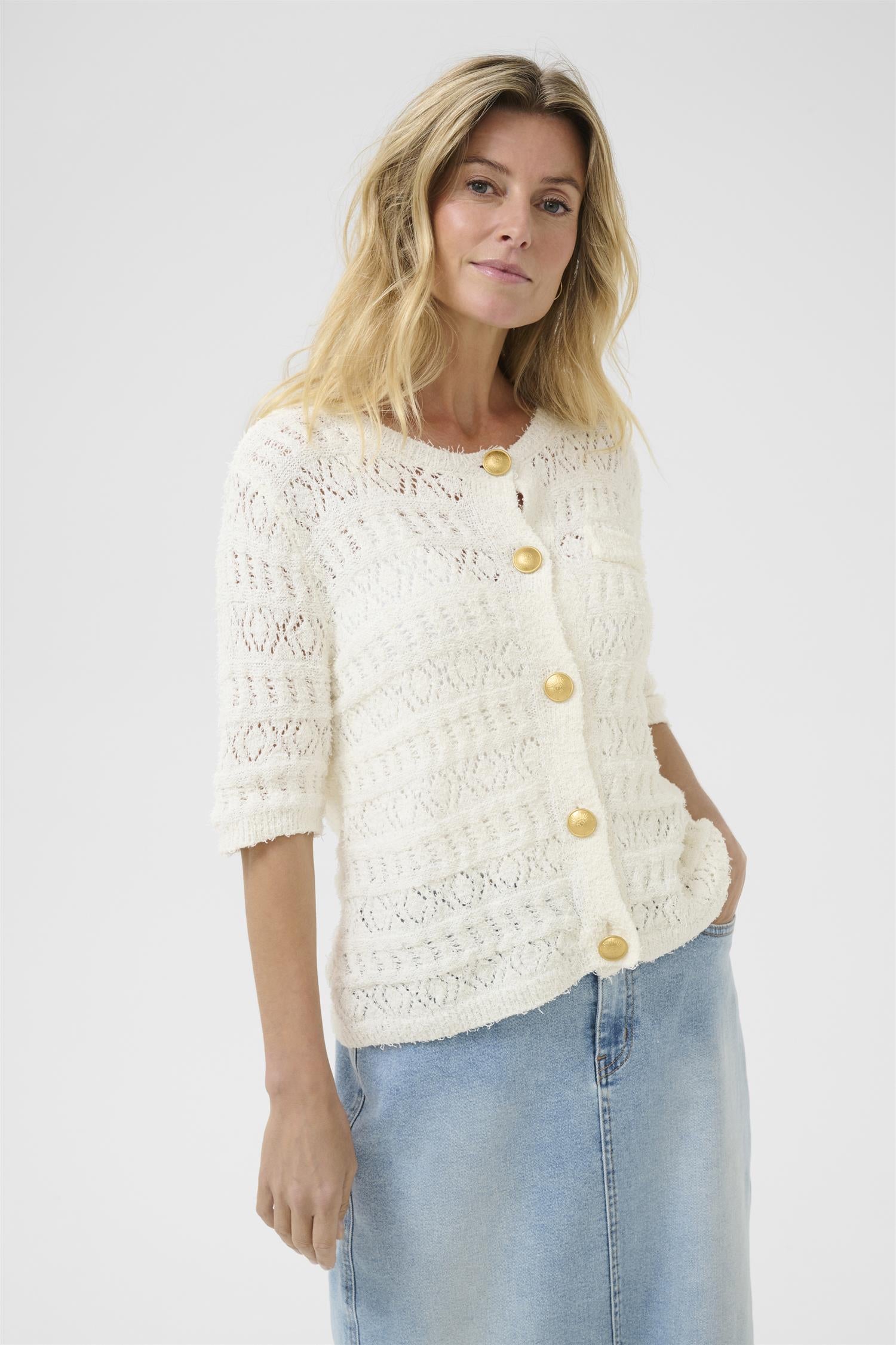 CRGurdie Knit Cardigan Marshmallow