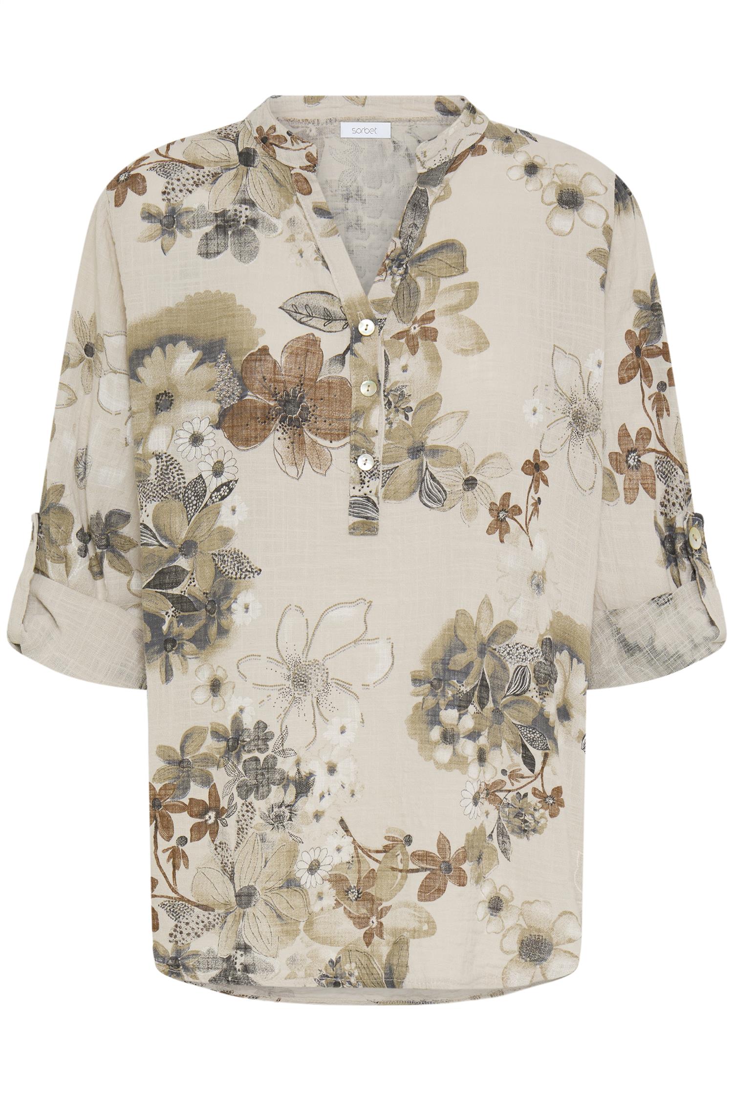 Sbalexia Fl Blouse Sandshell