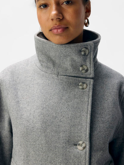 Objriki Re Short Jacket Noos Mellomgrå