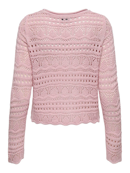 JDYSUN LAY L/S BOATNECK PULLOV. KNT NOOS Lyselilla