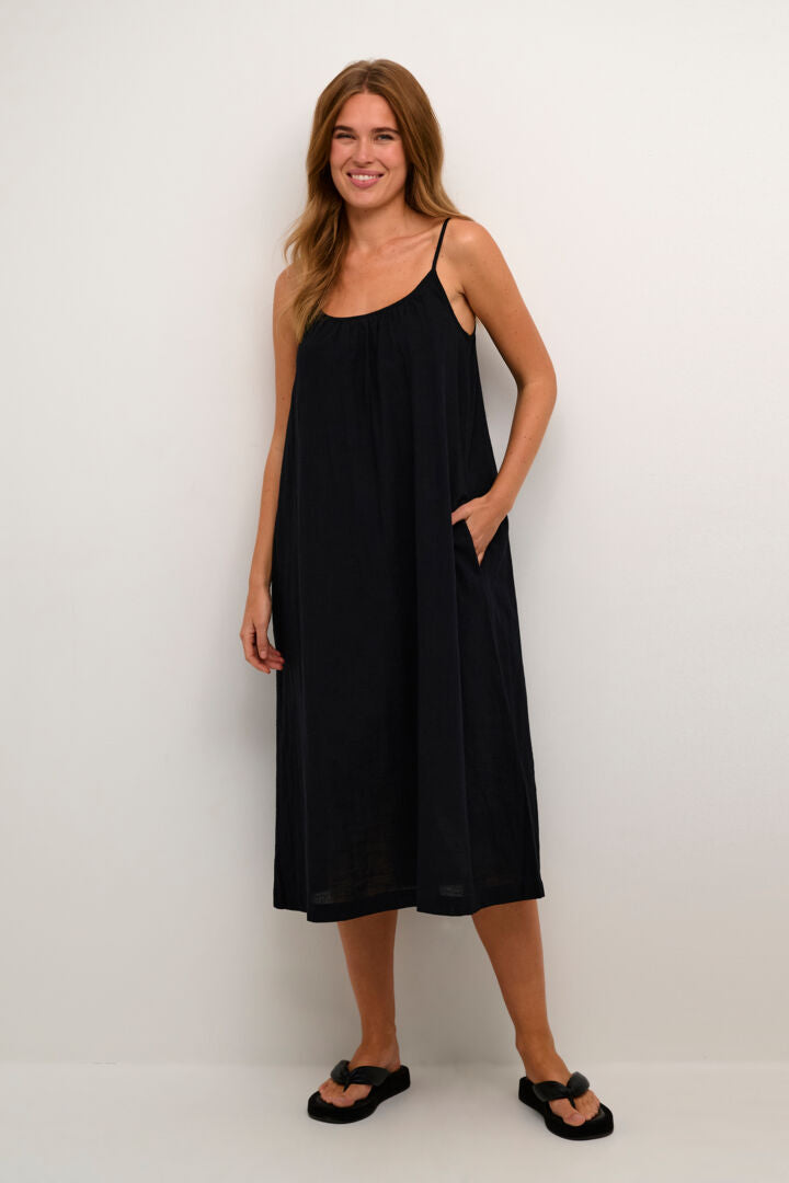 KApauline Strap Dress Black Deep