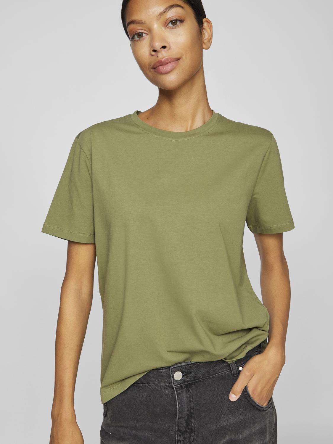 VINORA S/S T-SHIRT - NOOS Mørkegrønn