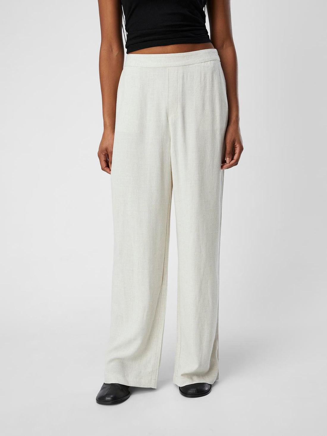 OBJSANNE ALINE WIDE PANT NOOS Lysegrå