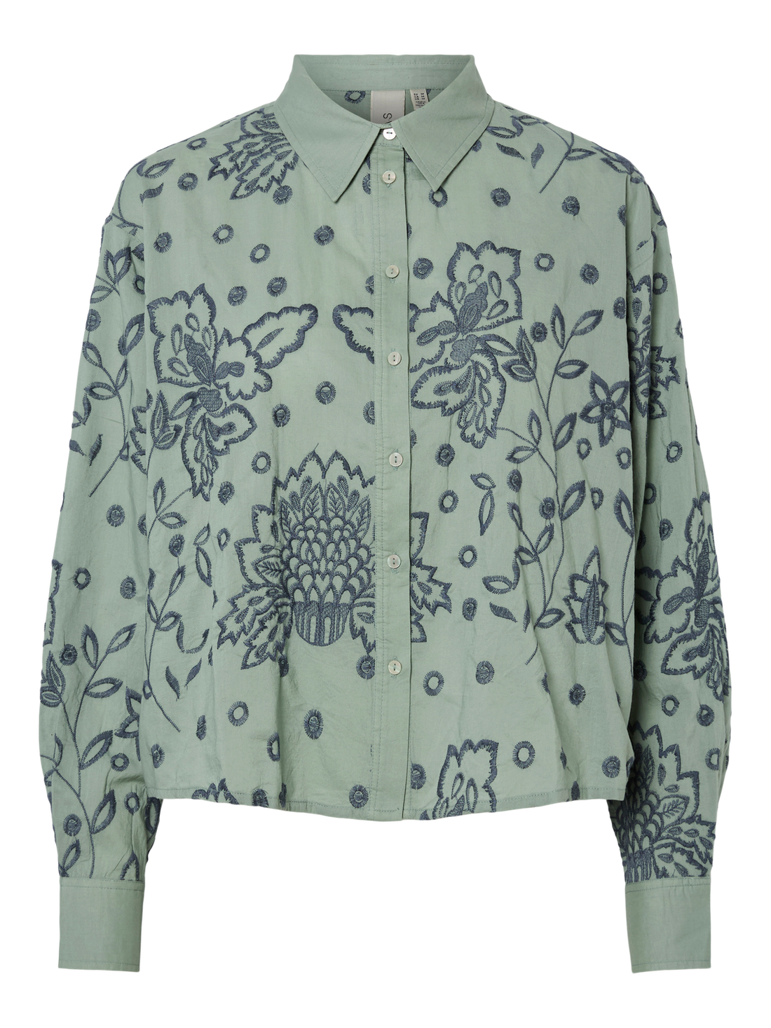 YASRIMIS LS SHIRT S. Mellomgrønn