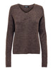Onlcamilla V-Neck L/s Pullover Knt Noos Mørkegrå