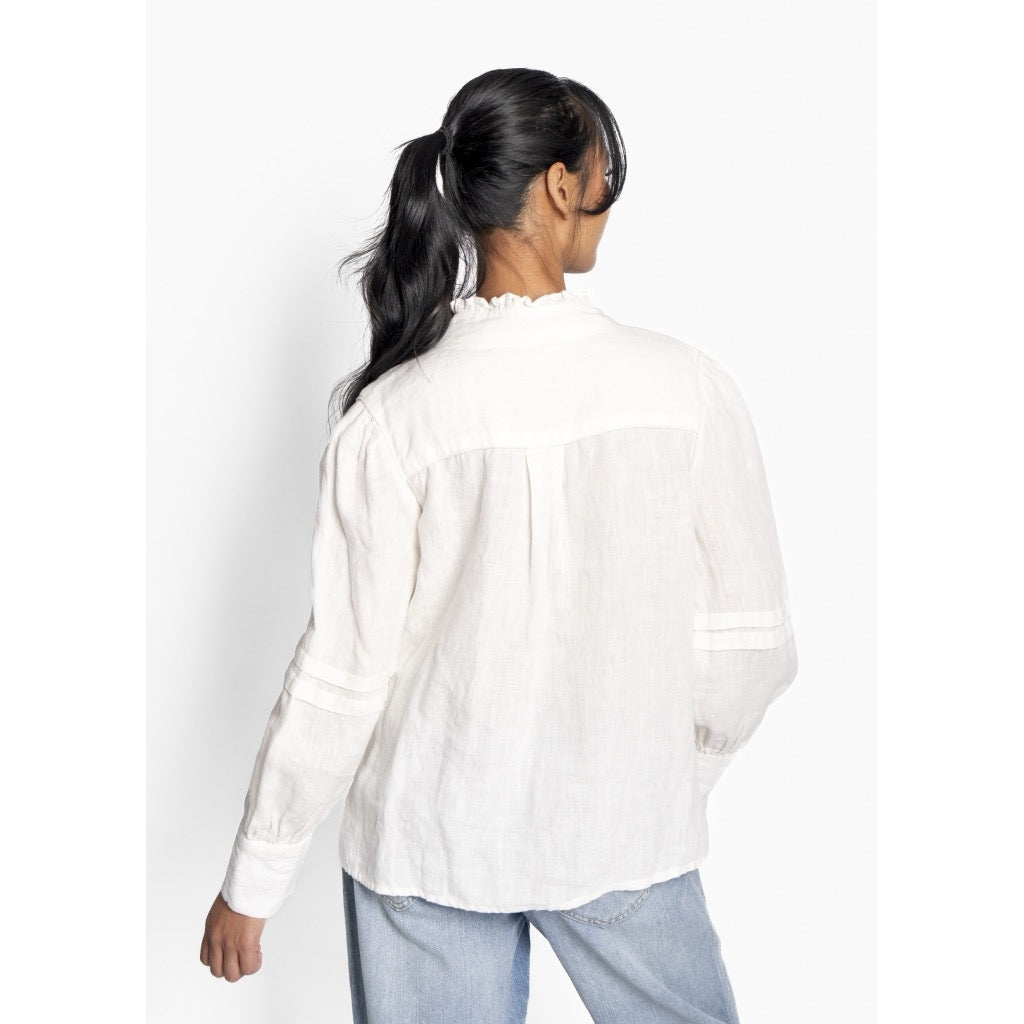 SARI Linen Blouse Hvit
