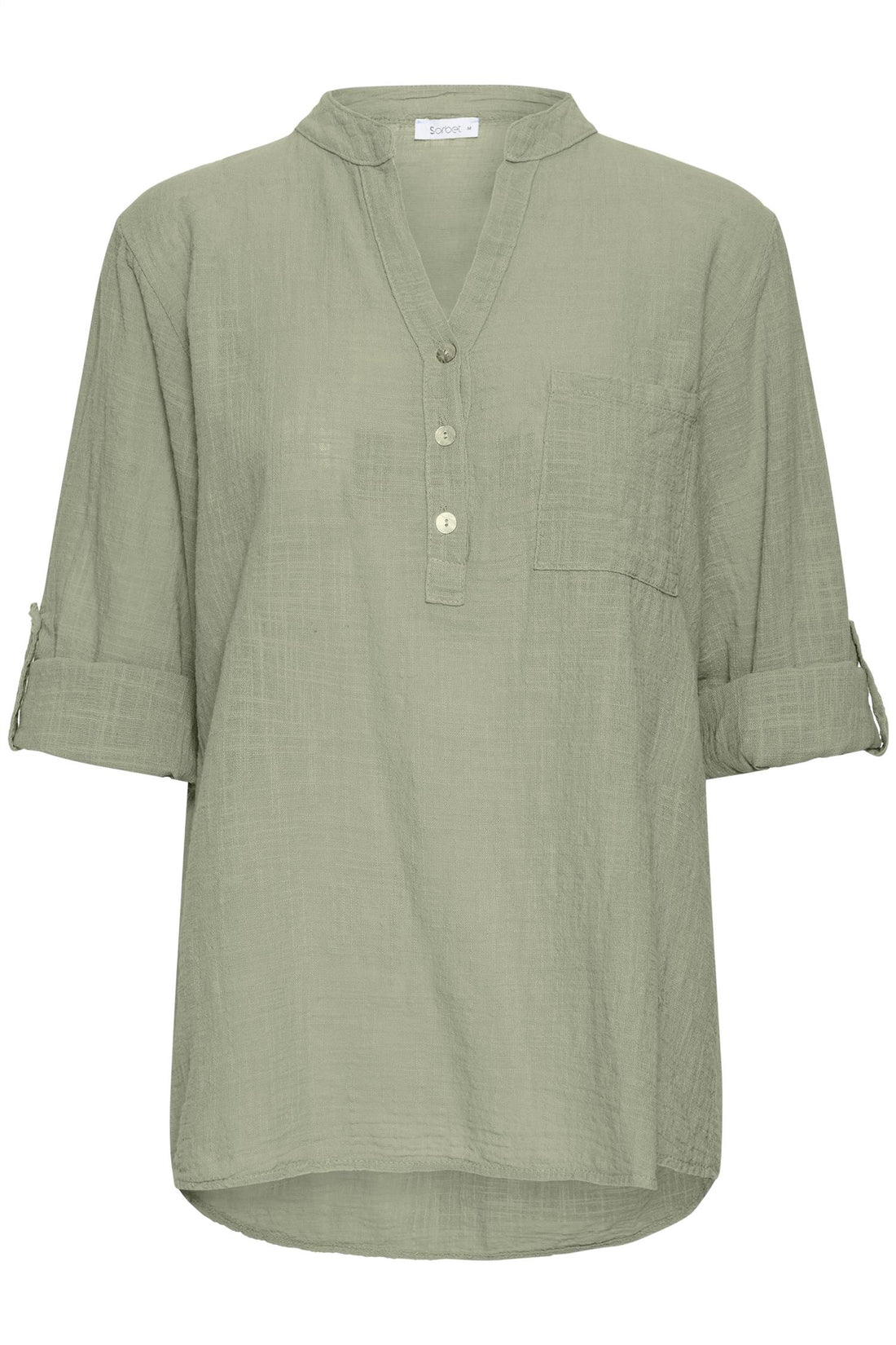 SBALEXA SOLID BLOUSE 2 Dusty Olive