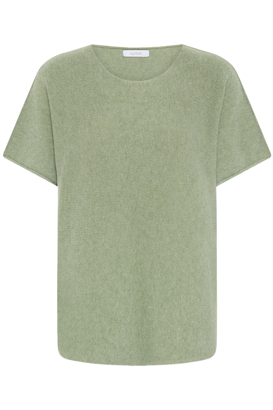 Sbinnova Half Sl Knit Blouse Comfrey