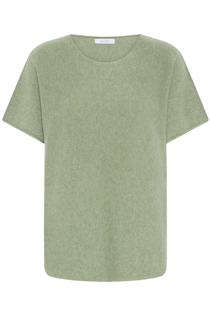 Sbinnova Half Sl Knit Blouse Comfrey