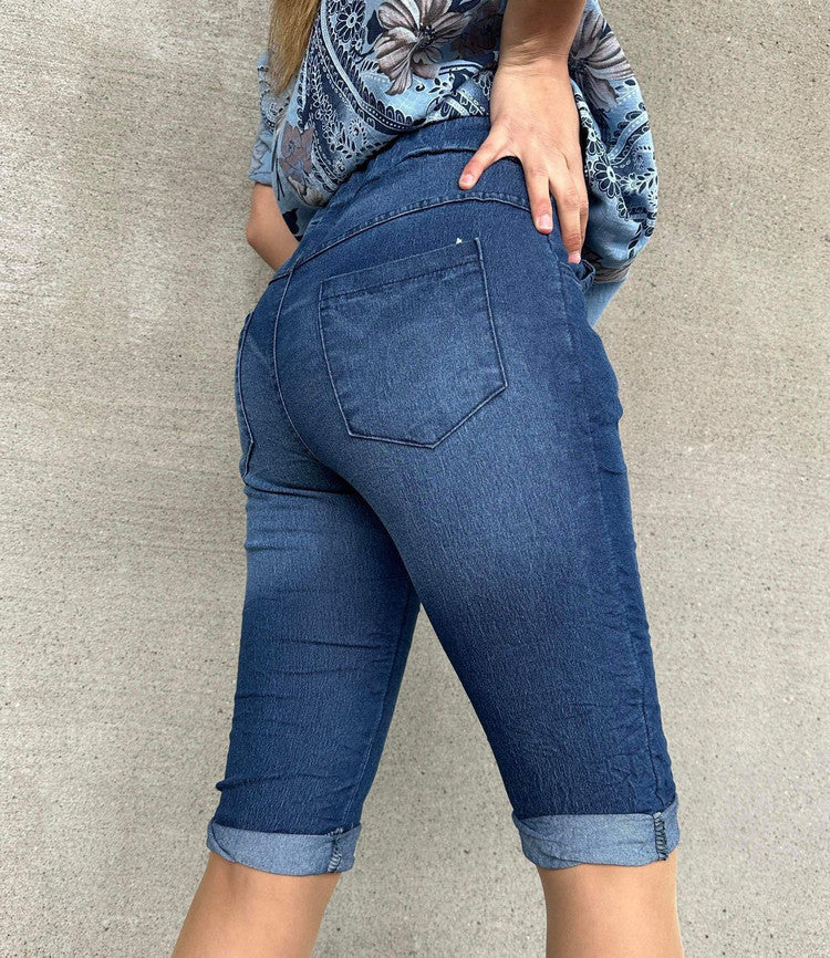 Tindra Capri denim Blå