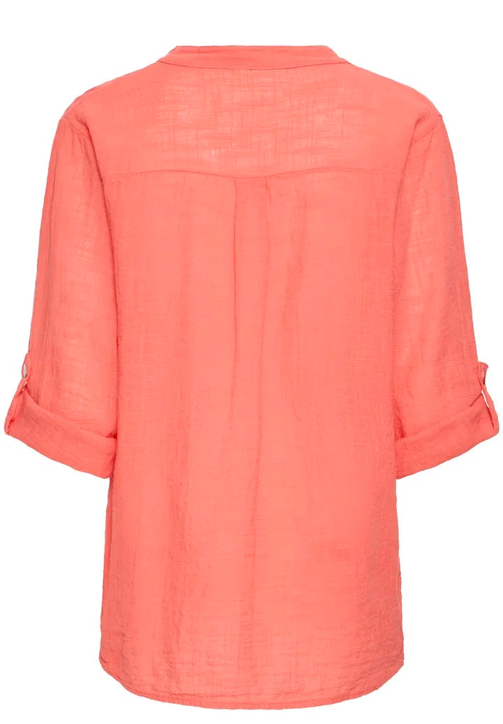 SBalexa solid blouse 2 Coral
