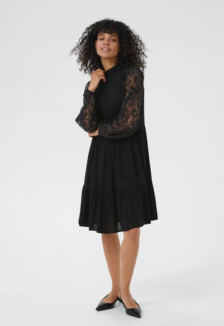 Kastine Amber Lace Dress Black Deep