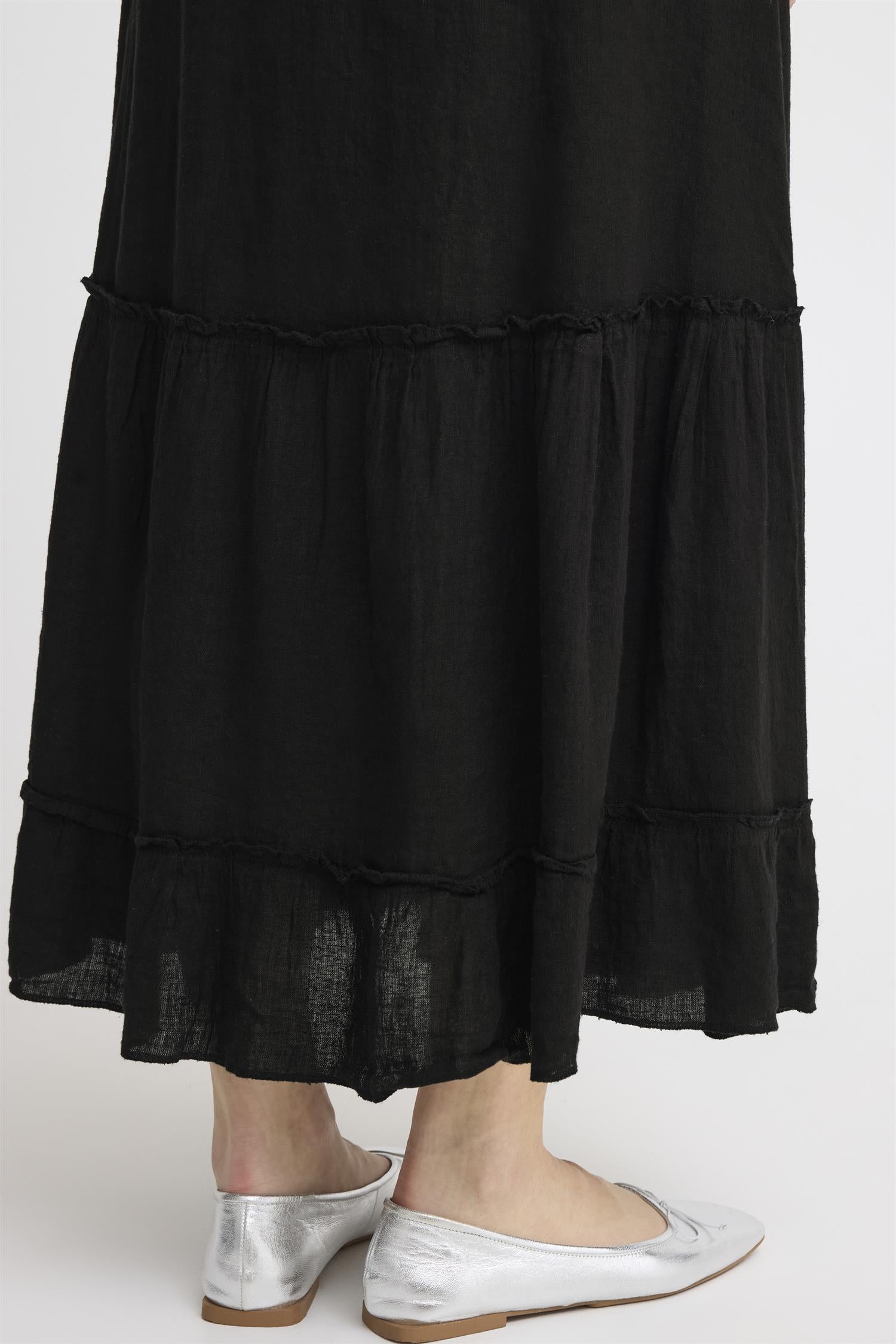 SBFONTANELLE linskjørt Jet Black