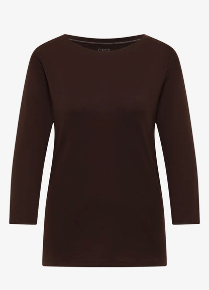 Basic boatneck Brun
