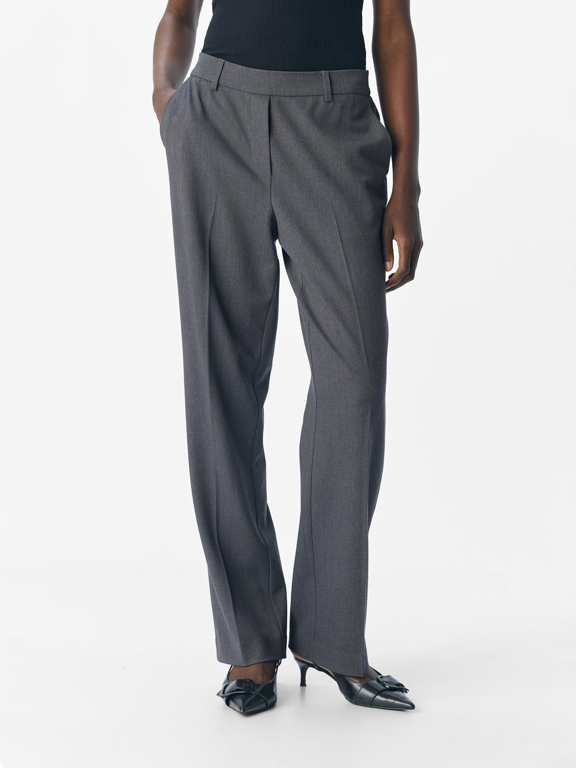 Objlisa Mw Straight Pant Noos Mellomgrå