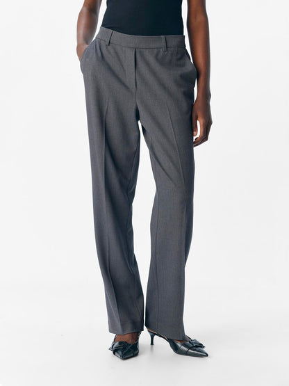 Objlisa Mw Straight Pant Noos Mellomgrå