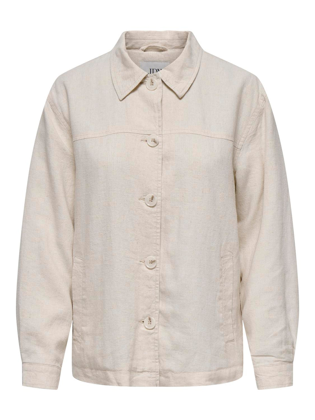 JDYMAYA L/S LINEN SHACKET PNT DIA Beige