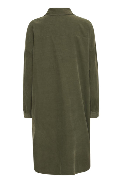 Sbtonya Shirt Dress Dusty Olive