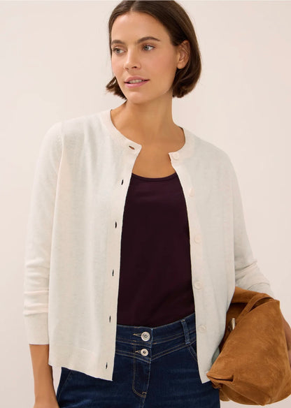 NOS  button cardigan Lys Beige