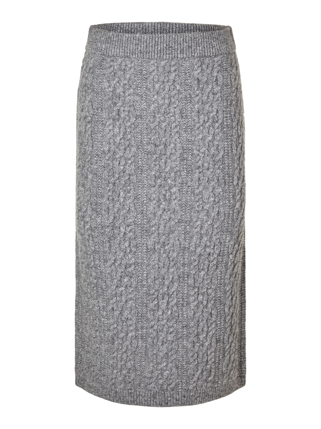 SLFELINA MARIE MW KNIT SKIRT Medium Grey Melange