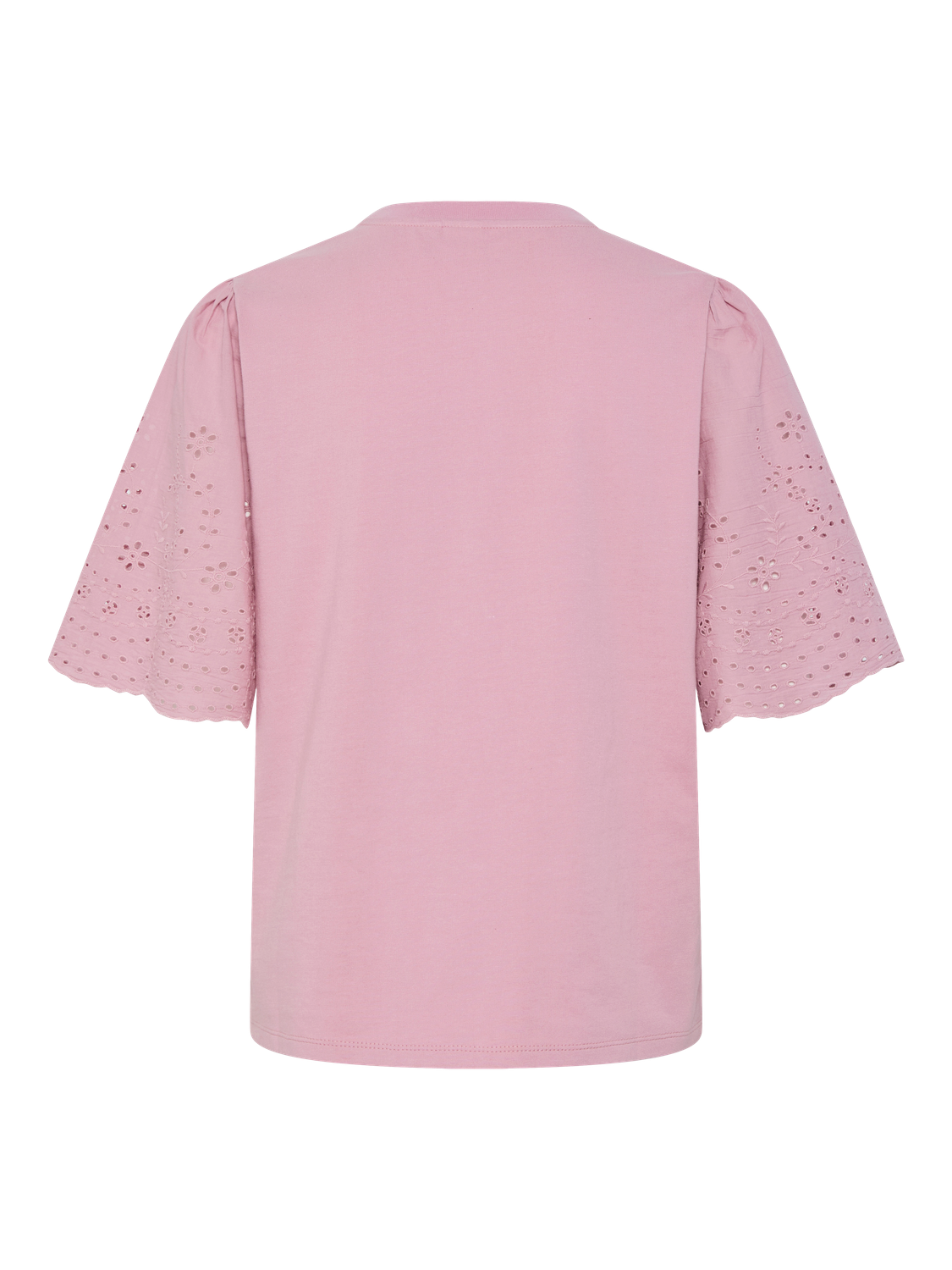 YASLEX SS TOP W. EMB SLEEVES S. NOOS Lyselilla