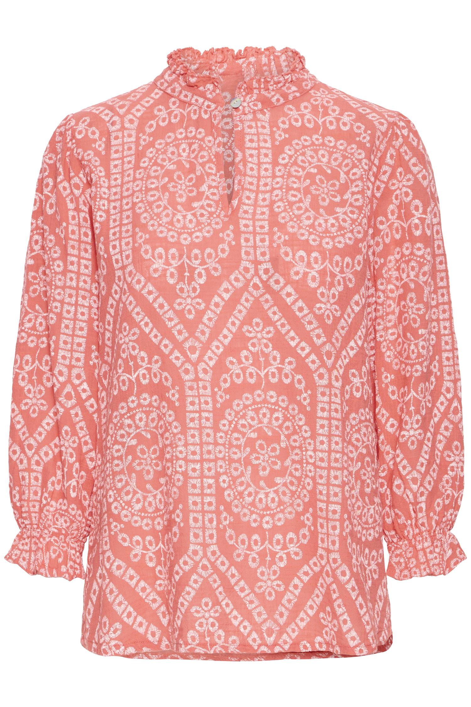 SBalexa lace blouse Coral