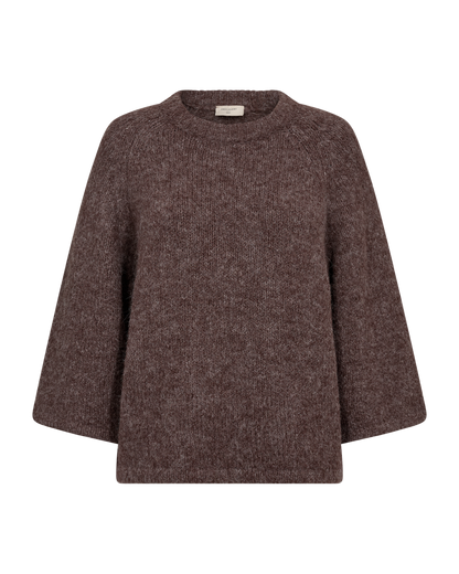 FQGRSLULU-PULLOVER Brun Melert
