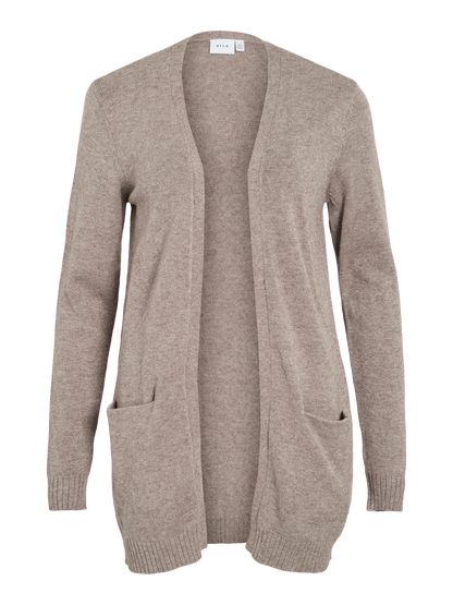Viril Open L/s Knit Cardigan - Noos Mørkegrå