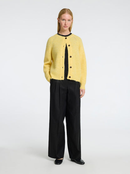 SLFLULU LS KNIT SHORT CARDIGAN B NOOS Gul