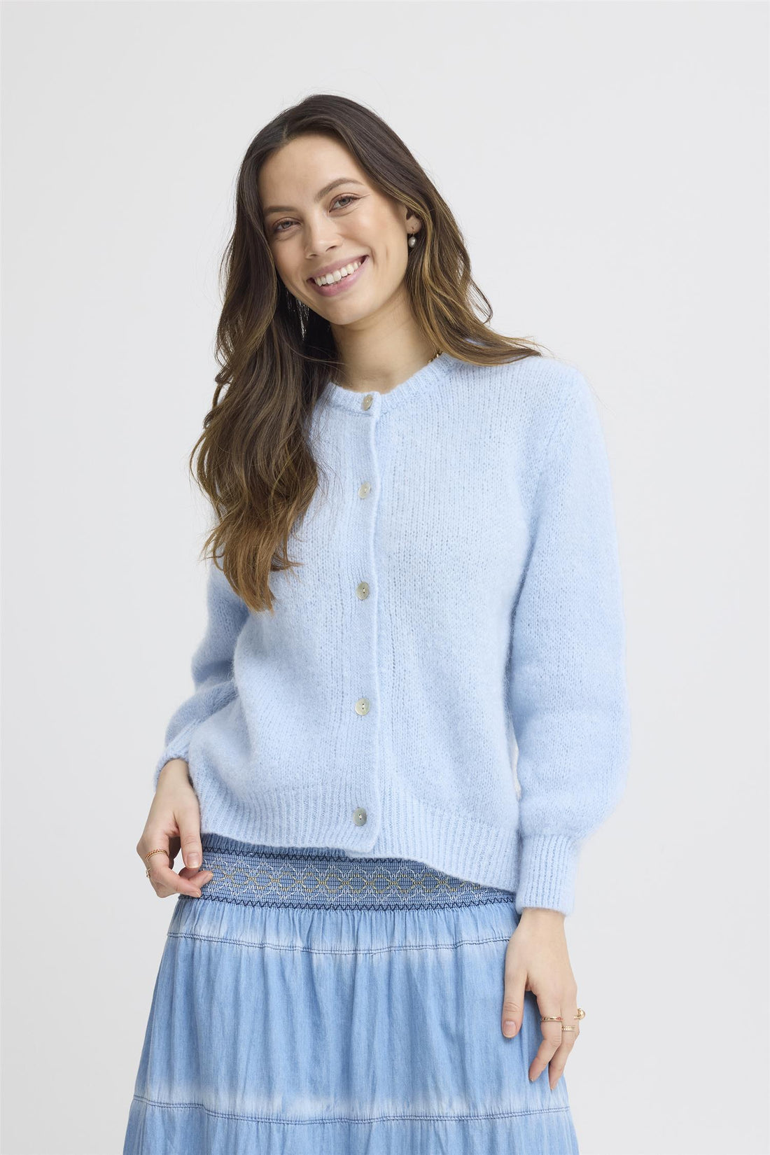 SBGULVIG KNIT CARDIGAN Blå