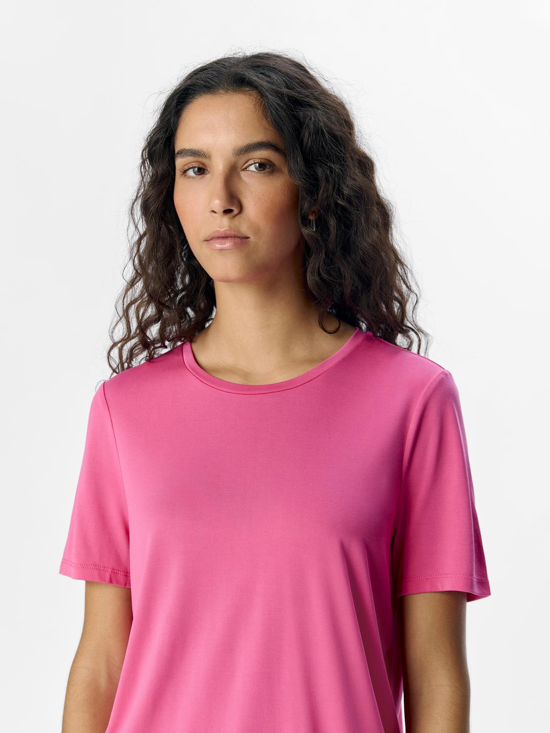 OBJANNIE S/S T-SHIRT NOOS Mørkerosa
