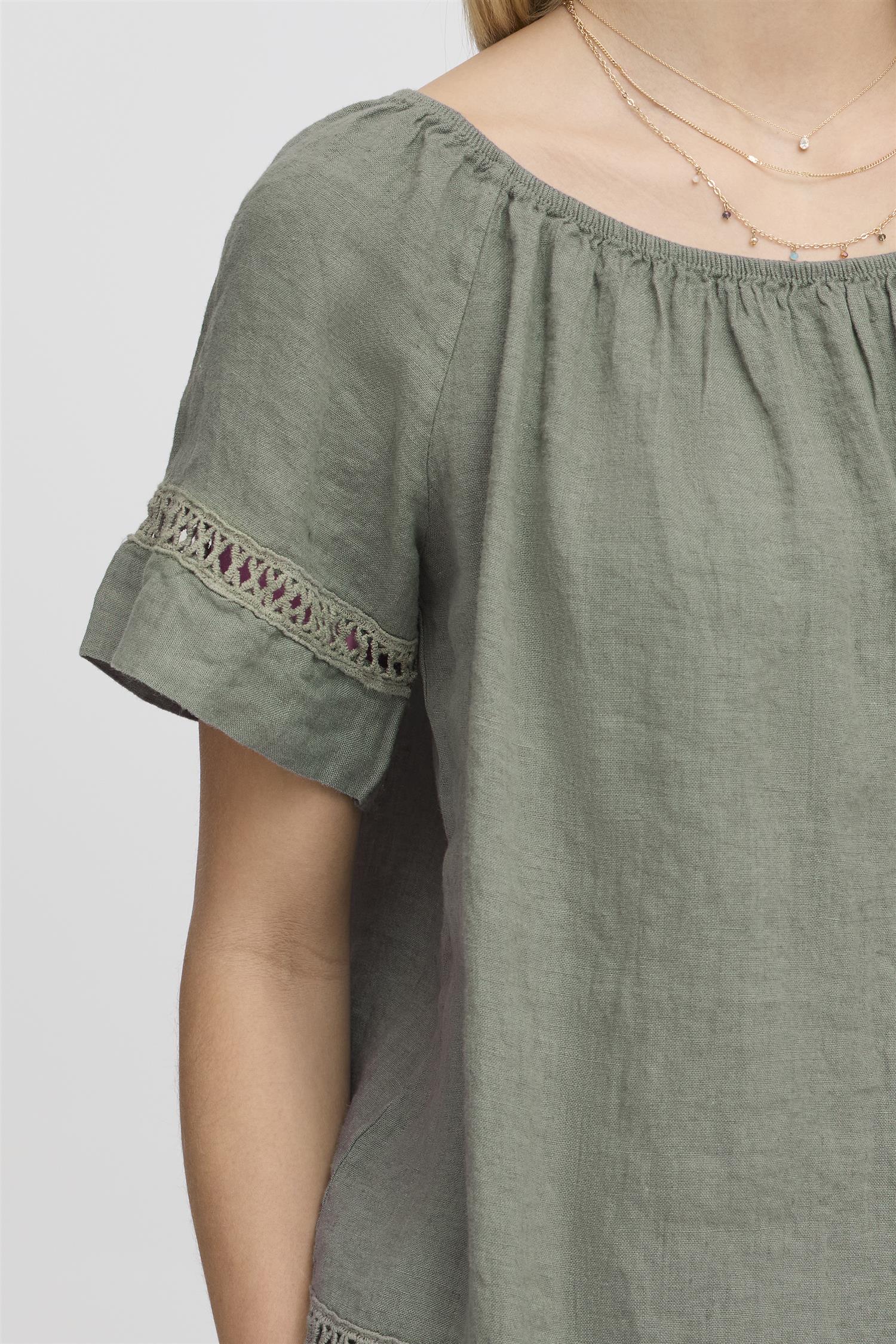 SBFONTANELLE SS BLOUSE Dusty Olive