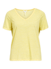 OBJTHEA S/S RE V-NECK TOP NOOS Mellomgul