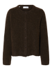 Slflulu New Ls Knit Cardigan Noos Mørkebrun