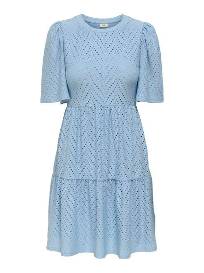JDYCARLA CATHINKA S/S DRESS JRS NOOS Lyseblå