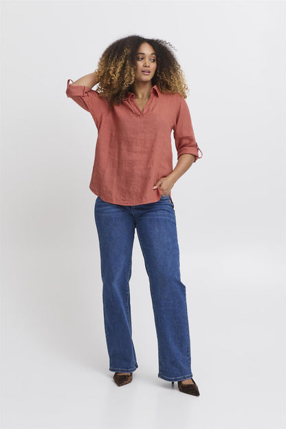 SBFONTANELLE BLOUSE Redwood