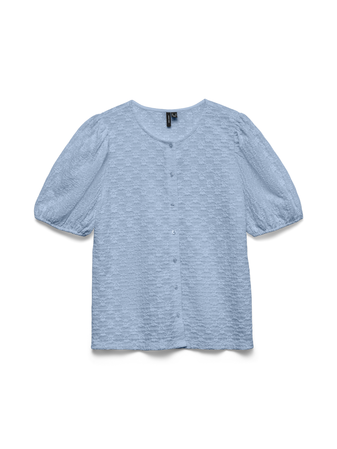 VMFLOWER SS O-NECK TOP JRS EXP SB6 Mellomblå
