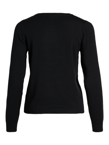 Objthess L/s O-Neck Knit Pullover Noos Sort