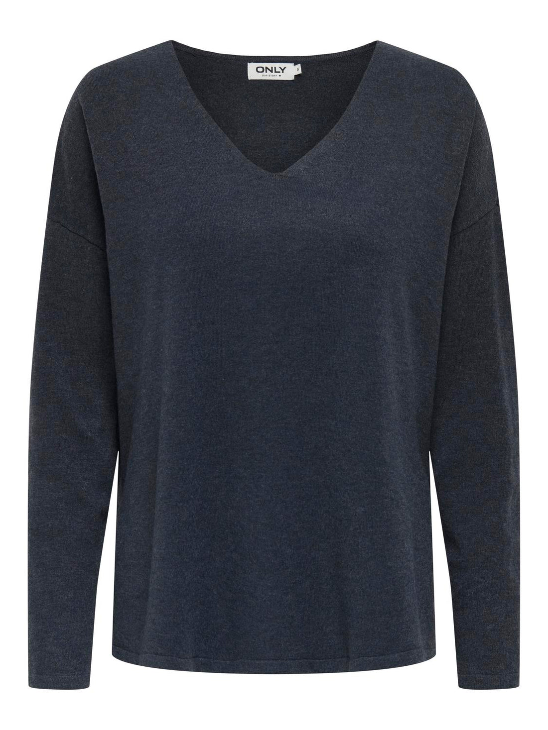 Onlamalio Life Ls V-Neck Knt Mellomblå